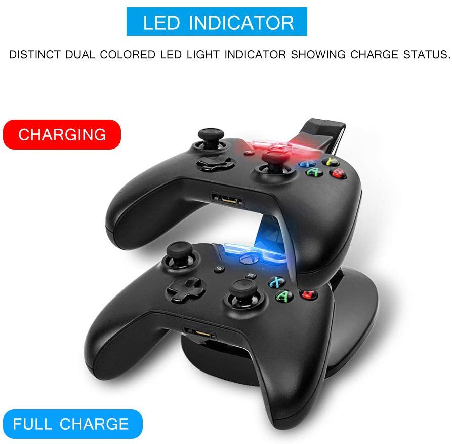 LED USB Dual Game Controller Charger Dock Station for Xbox One XBOXONE Gaming