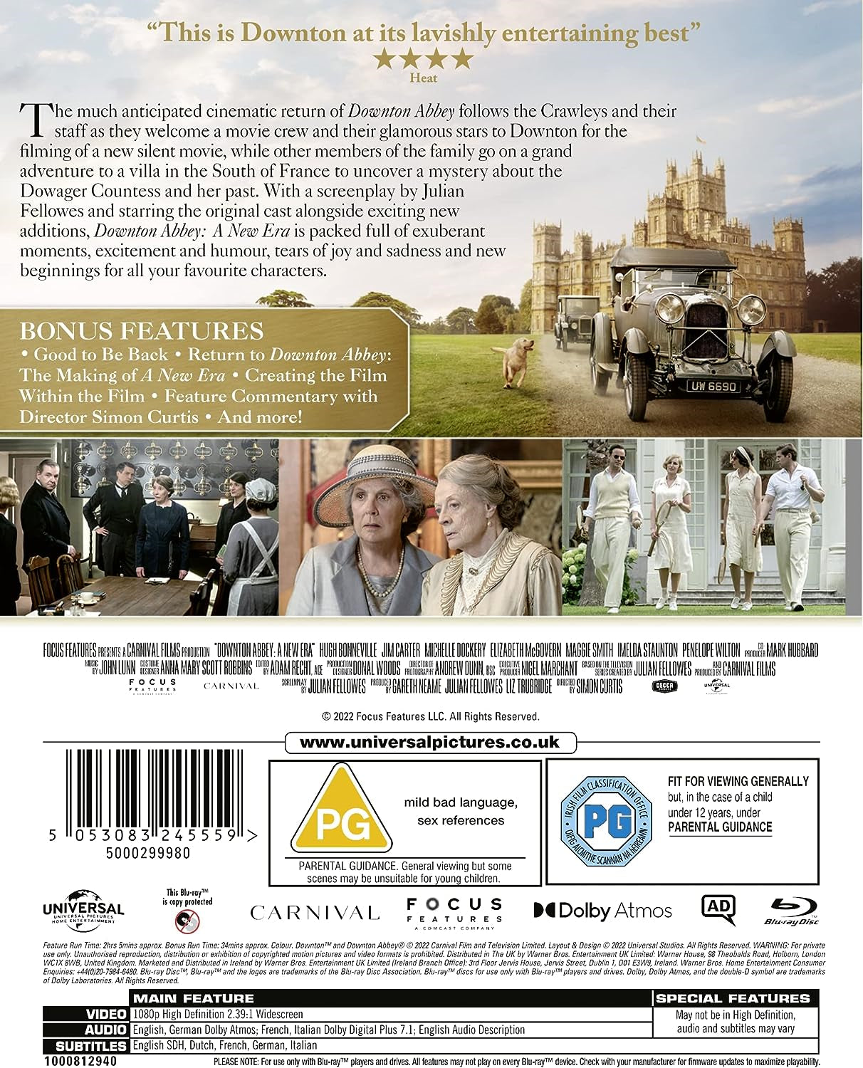 Downton Abbey: a New Era [Blu-Ray] [2022] [Region Free]