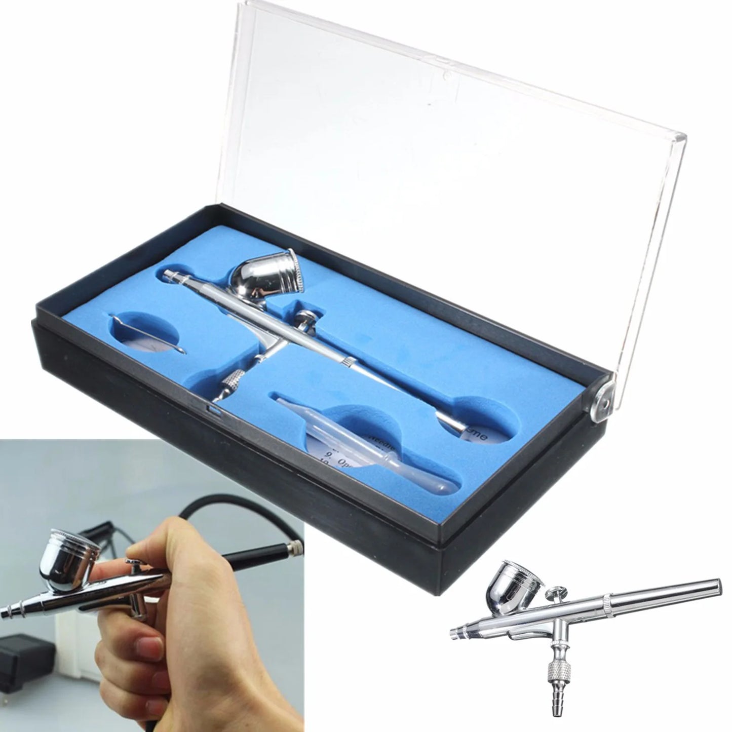 Professional Airbrush Air Compressor Kit for Tattoo with Small Pen Holder Air Tube Air Brush for Art Painting Manicure Craft