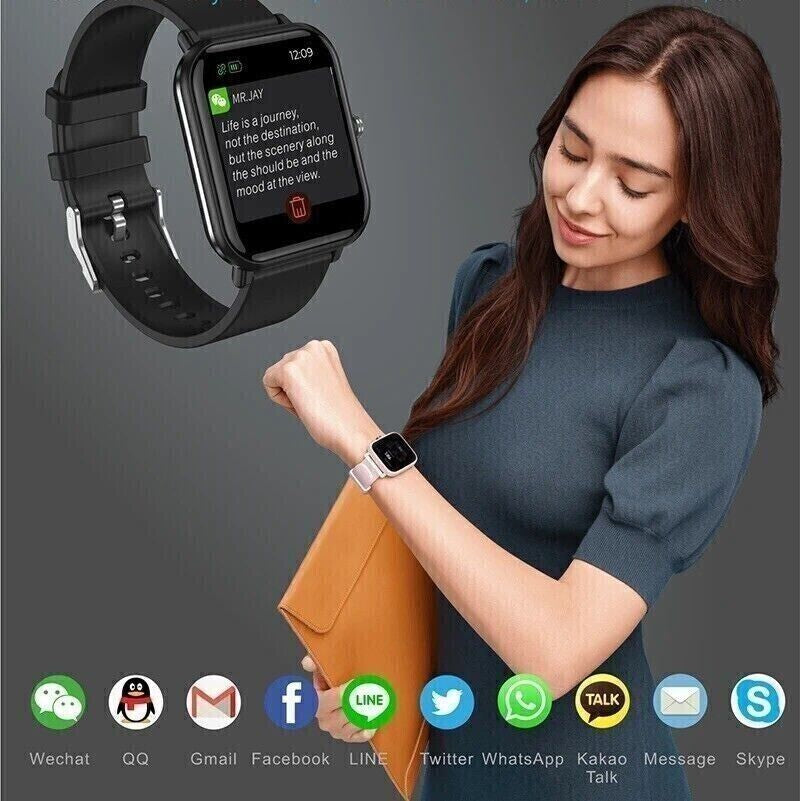 2024 Smart Watch for Men/Women Waterproof Smartwatch Bluetooth Iphone Samsung UK