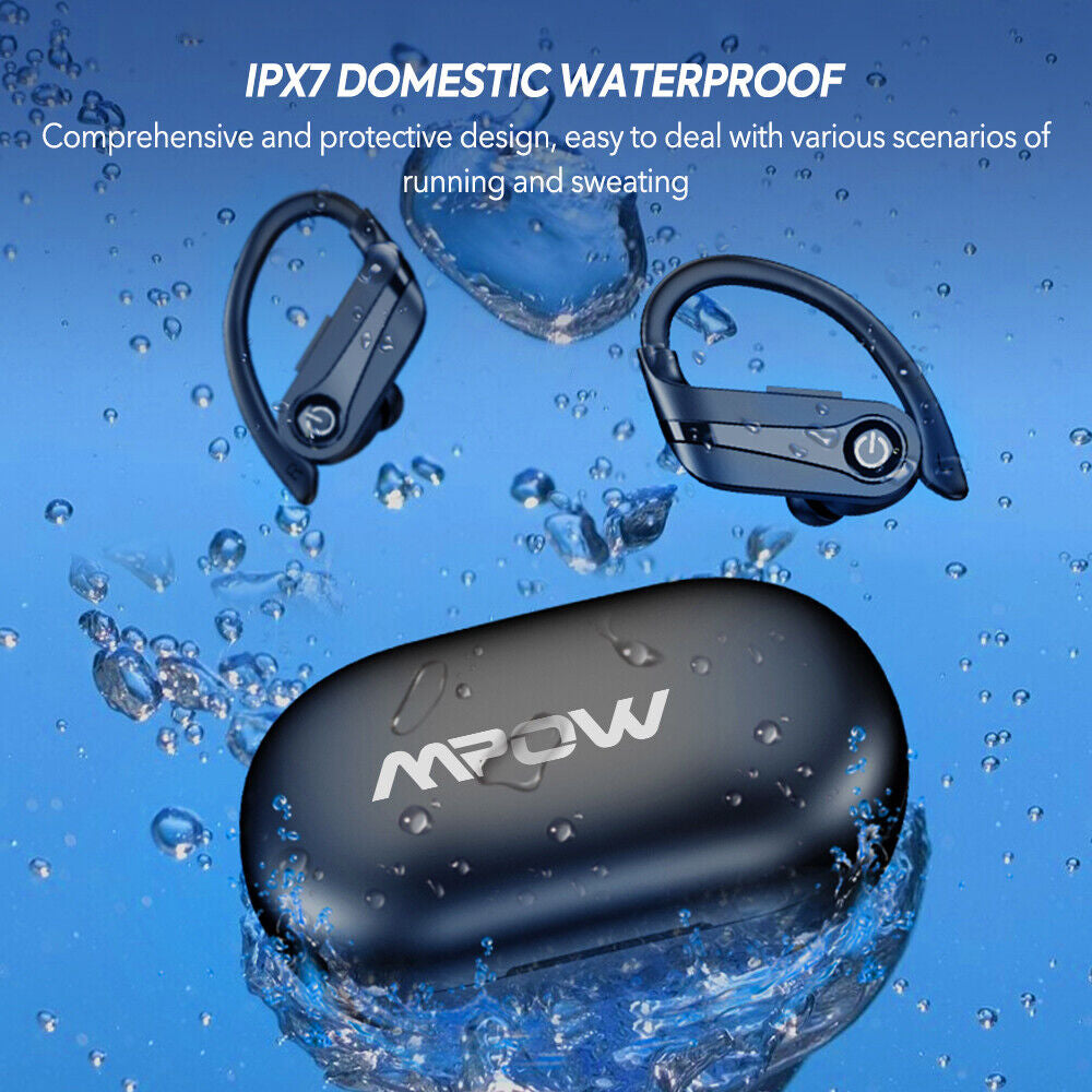 MPOW Bluetooth 5.3 Earbuds Headphones Wireless Earphones Sports Stereo Ear Hook