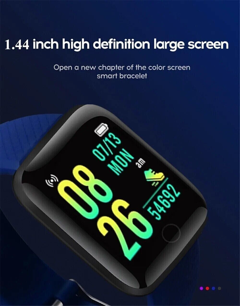 Smart Watch Men Women Fitness Tracker Blood Pressure Heart Rate Sport Watches UK