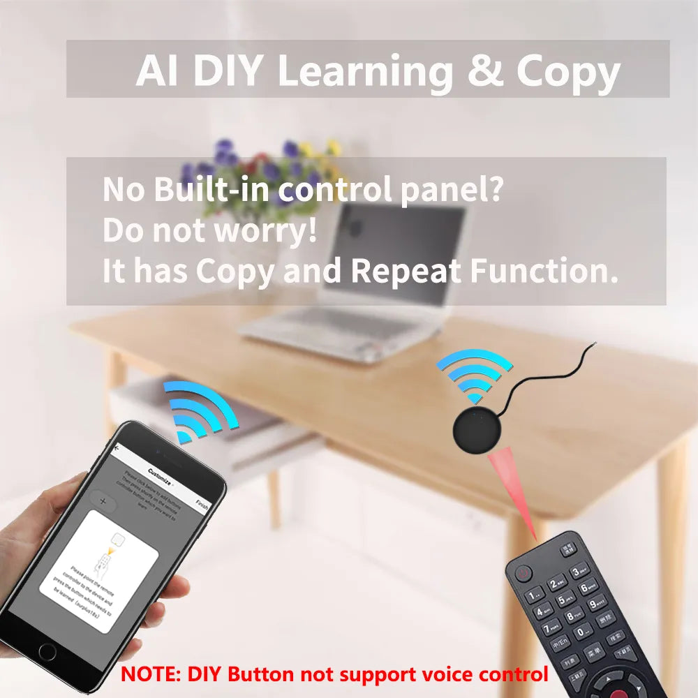 Tuya Wifi Smart IR Remote Control Smart Life APP Replace TV DVD AUD AC Remote Works with Alexa Google Home