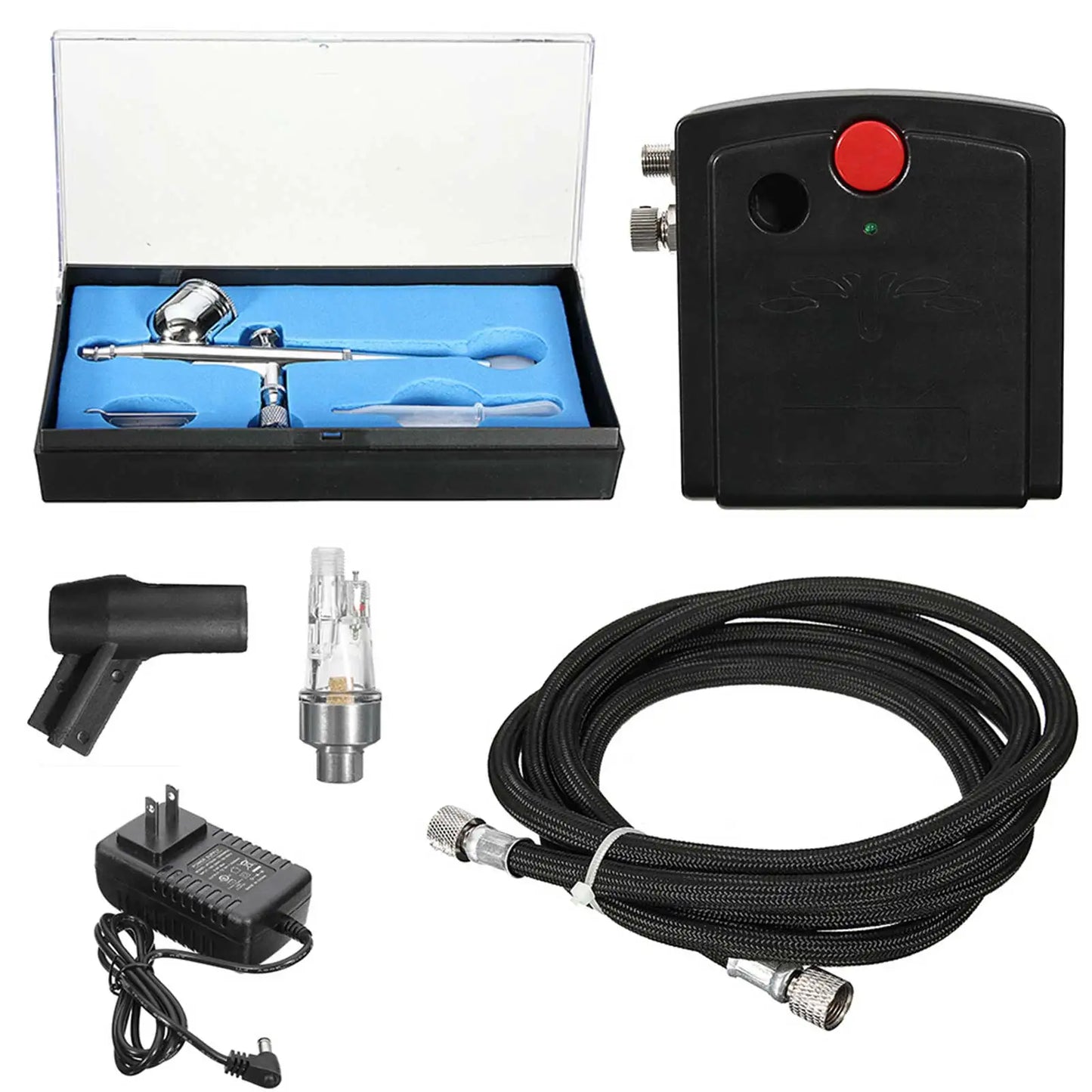 Professional Airbrush Air Compressor Kit for Tattoo with Small Pen Holder Air Tube Air Brush for Art Painting Manicure Craft