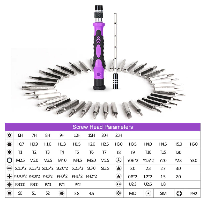 Screwdriver Tool Set Magnetic Screwdriver Bits Repair Phone PC Tool Kit Precision Torx Hex Screw Driver Hand Tools