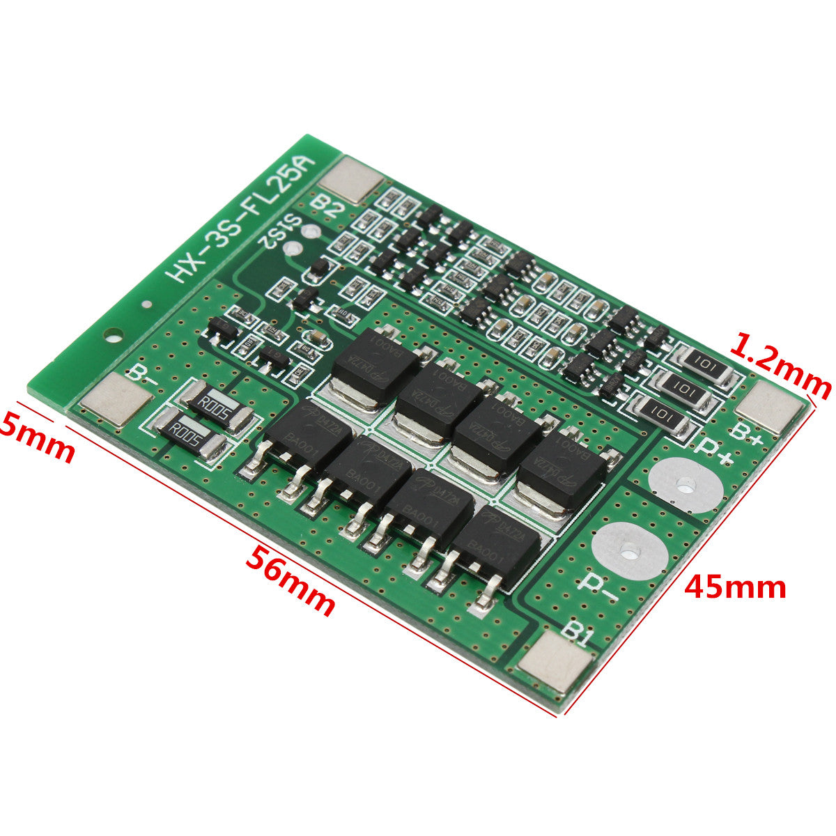 50Pcs 3S 11.1V 25A 18650 Li-Ion Lithium Battery BMS Protection PCB Board with Balance Function