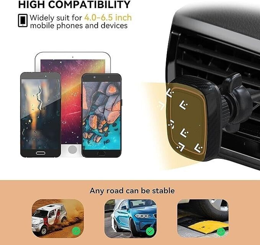 Rotation Car Phone Holder Magnetic, Built-In Magnets Power for Iphone,Samsung