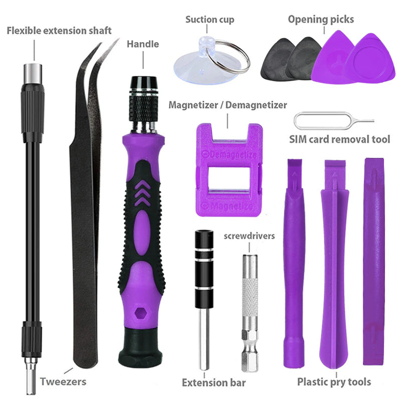 Screwdriver Tool Set Magnetic Screwdriver Bits Repair Phone PC Tool Kit Precision Torx Hex Screw Driver Hand Tools