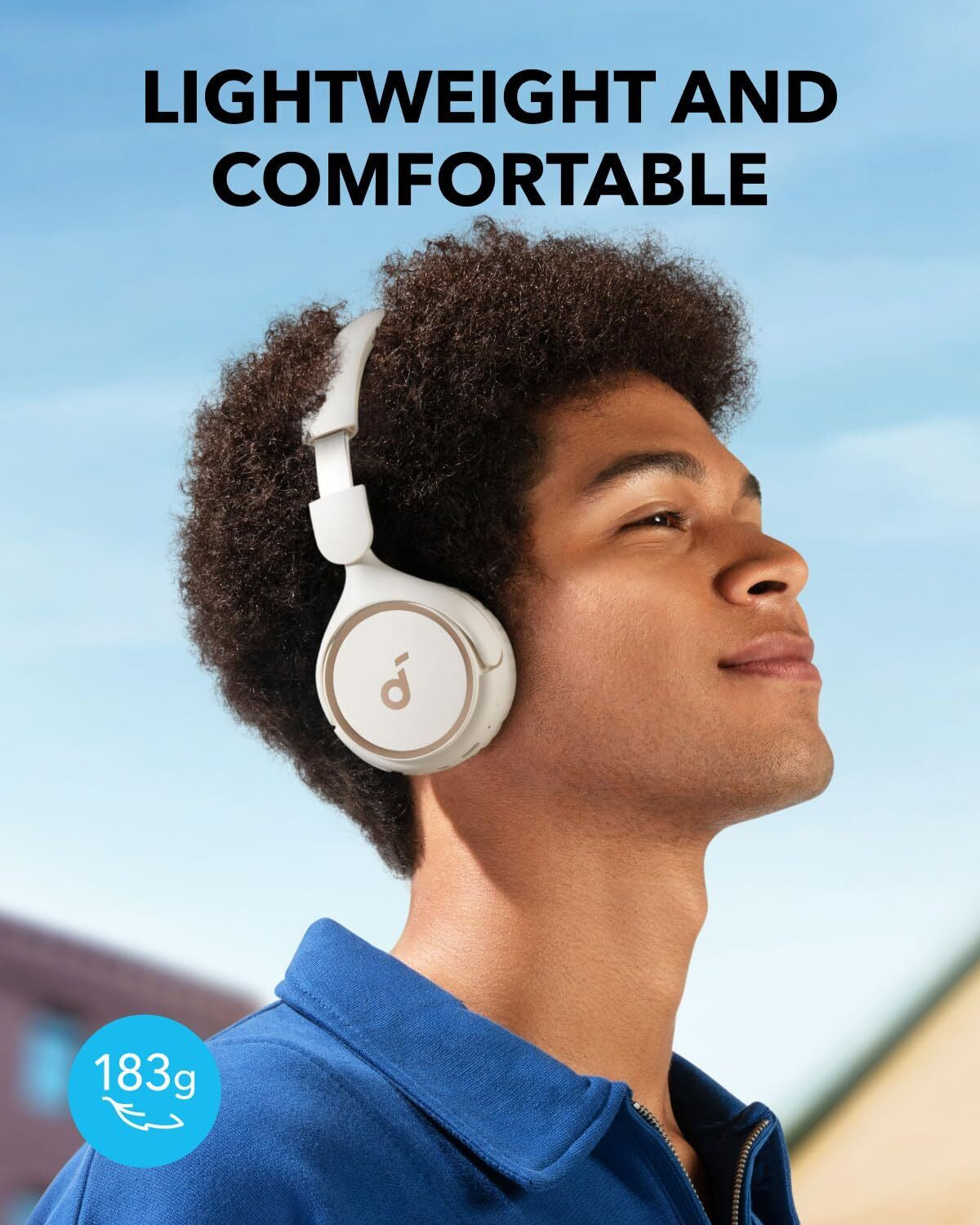 By Anker H30I Wireless On-Ear Headphones, Foldable Design, Pure Bass,